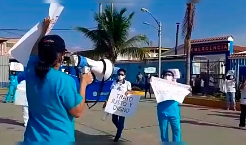Protesta de enfermeras en Tumbes Protesta de enfermeras en Tumbes