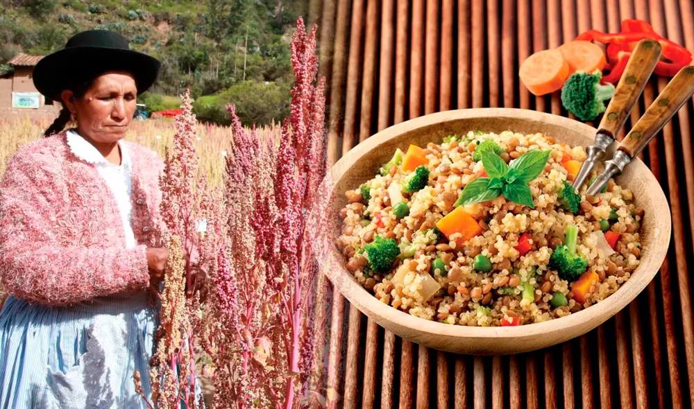 La quinua ha llegado a muchas partes del mundo gracias a la conservación de los pueblos andinos. Foto: composición LR/Senasa/Naturally