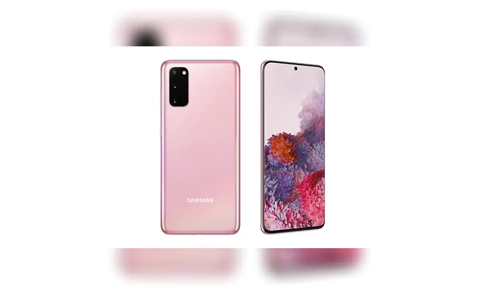 Diseño del Samsung Galaxy S20.