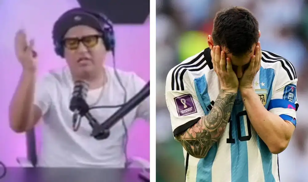 Jorge Luna perdió su apuesta luego de la derrota de Argentina ante Arabia Saudita. Foto: captura YouTube/FIFA