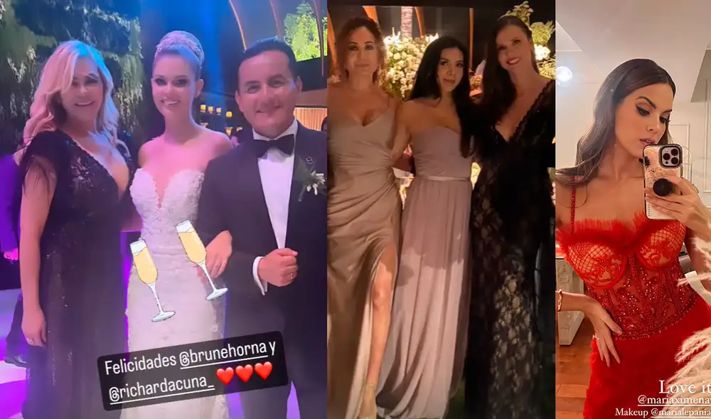 Personalidades de la farándula asistieron a la boda de Brunella Horna y Richard Acuña. Foto: composición LR/ Instagram. Personalidades de la farándula asistieron a la boda de Brunella Horna y Richard Acuña. Foto: composición LR/ Instagram.
