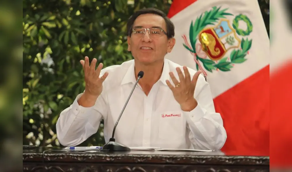 Vizcarra en conferencia de prensa.