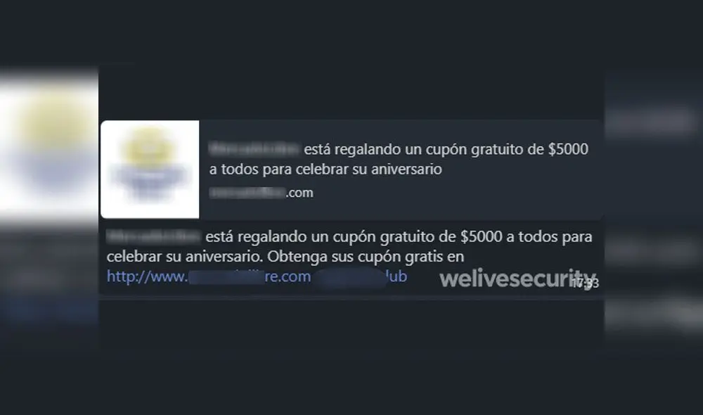 Nueva estafa cibernética a través de WhatsApp promete cupón gratuito de Mercado Libre.