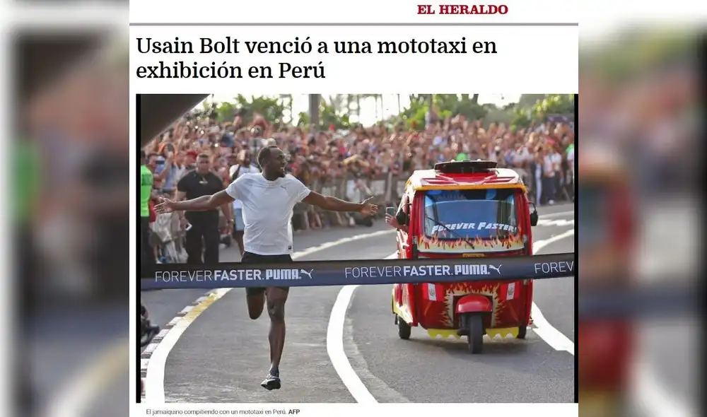 Usain Bolt venció a una mototaxi: Así reportó la prensa internacional [FOTOS]