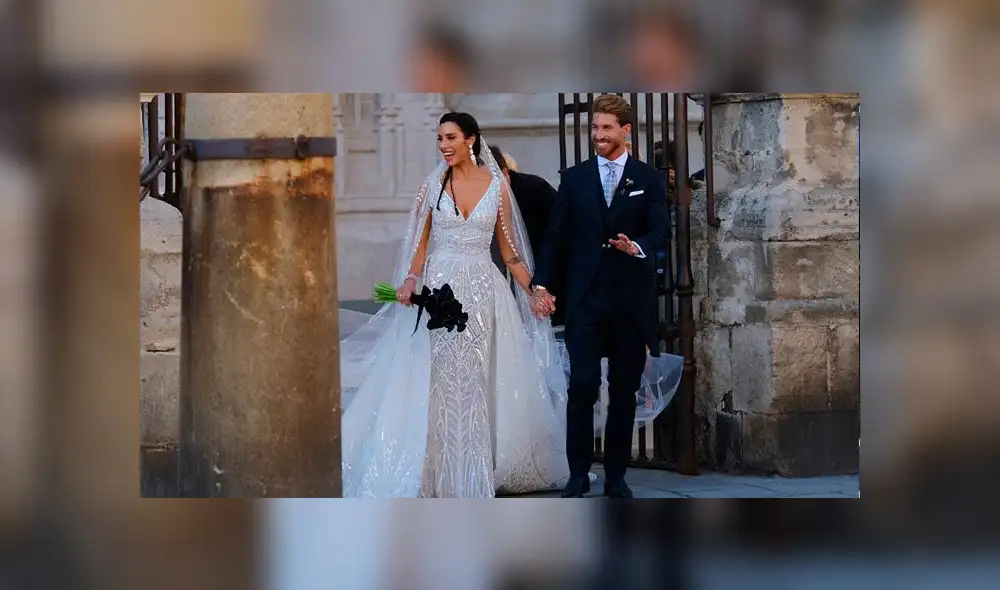 Sergio Ramos y Pilar Rubio: vestido de la novia impresiona a fans [VIDEO]