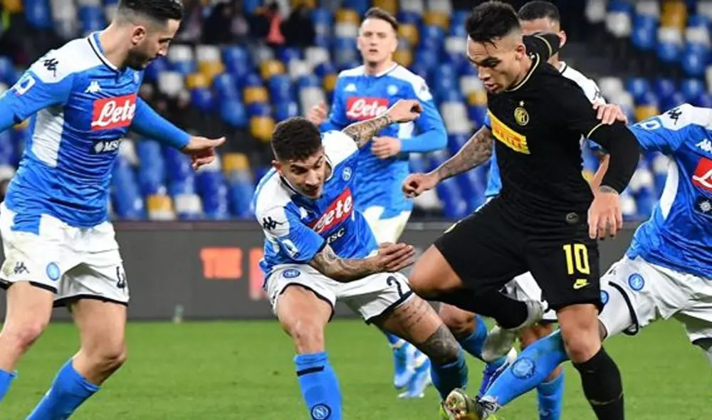 Inter vs. Napoli en semifinal de la Copa de Italia. | Foto: AFP Inter vs. Napoli en semifinal de la Copa de Italia. | Foto: AFP