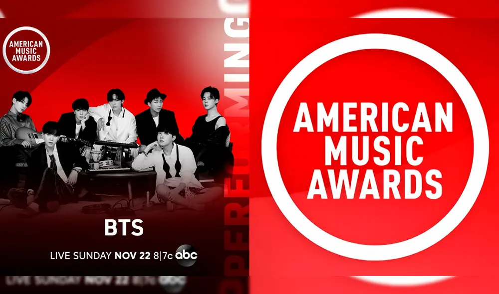 BTS fue anunciado como uno de los números musicales de los American Music Awards 2020. Foto: AMAs BTS fue anunciado como uno de los números musicales de los American Music Awards 2020. Foto: AMAs