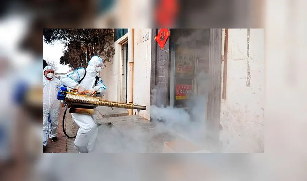 Desinfectando ciudad de China Desinfectando ciudad de China