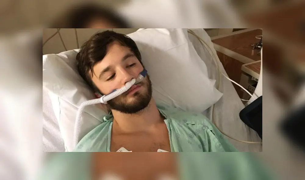 Adam Hergenreder, de dieciocho años, tiene ahora el pulmón como 'alguien de 70', según los médicos de Illinois (Estados Unidos). Foto: Difusión Adam Hergenreder, de dieciocho años, tiene ahora el pulmón como 'alguien de 70', según los médicos de Illinois (Estados Unidos). Foto: Difusión