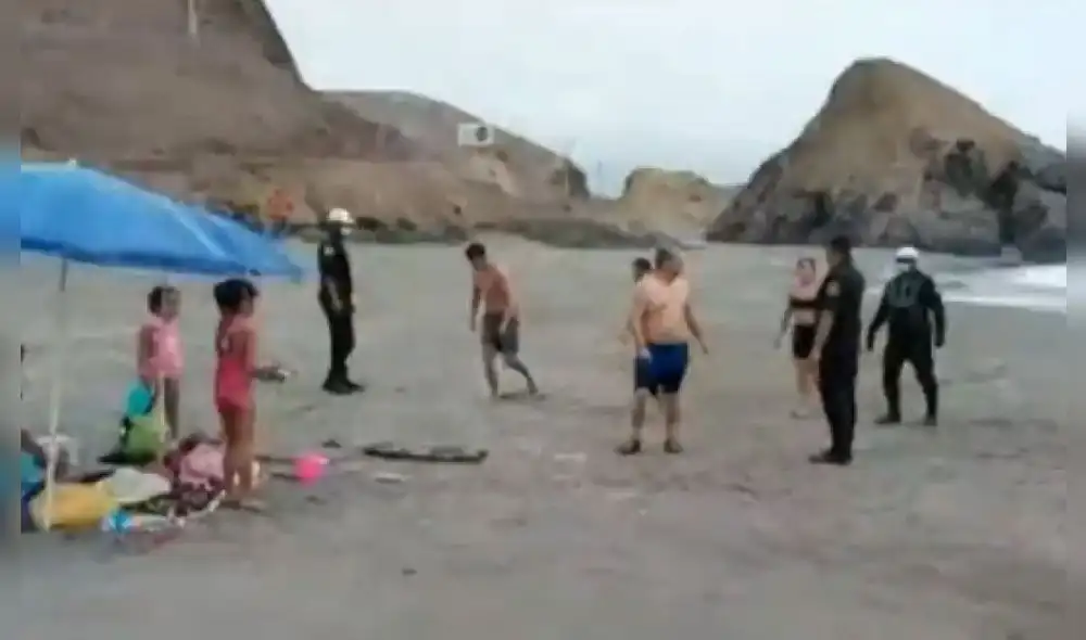 Ciudadanos sostuvieron que desconocían la norma de restricción de playas. Foto: captura de Latina