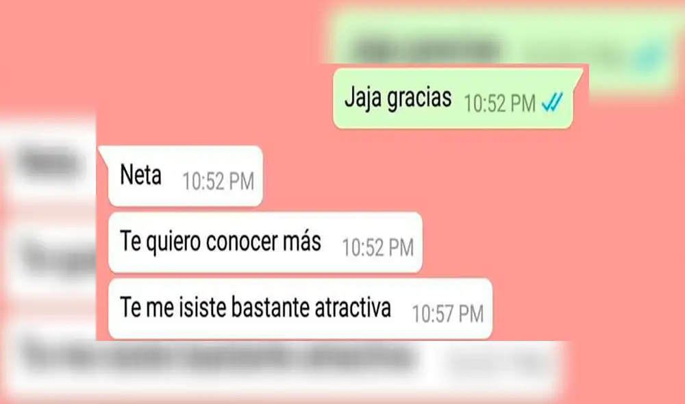 WhatsApp: Joven trata de enamorar a joven con bonitas palabras y ella tiene insólita reacción [FOTOS]
