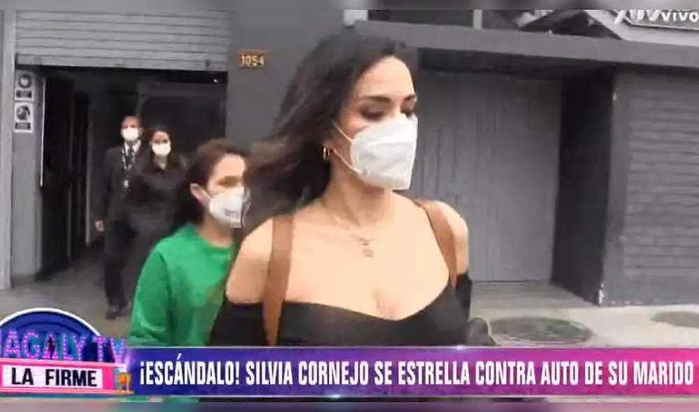 Silvia Cornejo y su reacción al ser consultada sobre choque al auto de su esposo Jean Paul Gabuteau