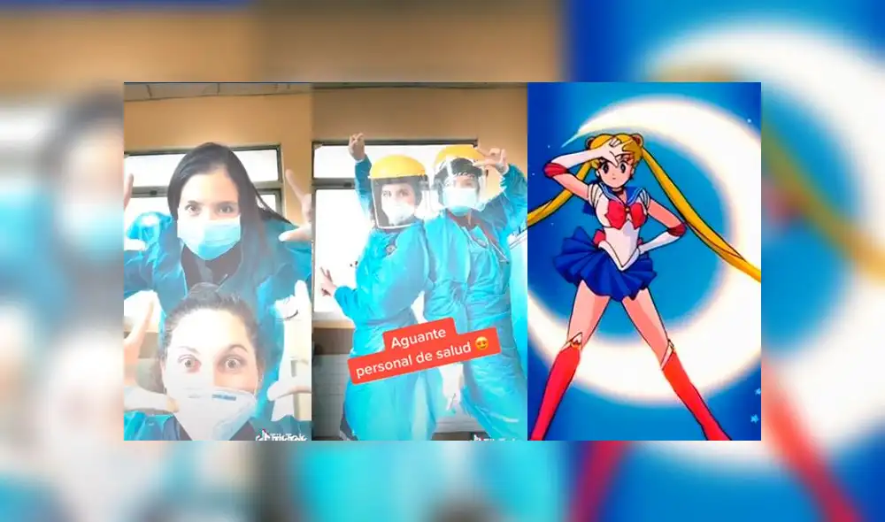 Desliza las fotografías para ver la peculiar parodia que hicieron dos doctoras al estilo de Sailor Moon. Foto: Camila Figueroa/TikTok