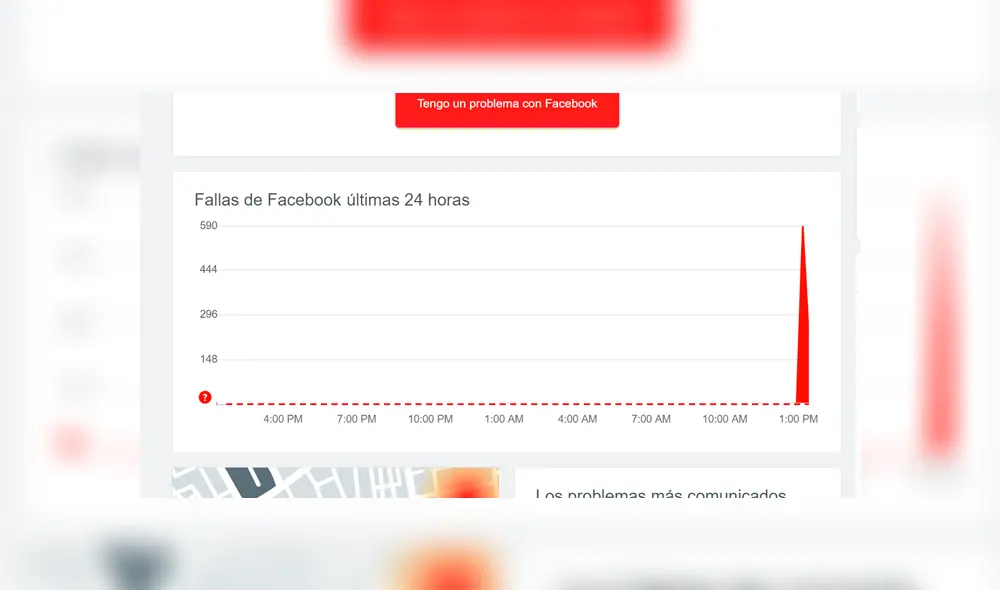 Reportes iniciaron desde la 1.00 p.m. del 17 de septiembre. Imagen: downdetector. Reportes iniciaron desde la 1.00 p.m. del 17 de septiembre. Imagen: downdetector.