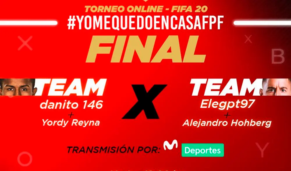 Partido de FIFA 20 entre Yordy Reyna y Alejandro Hohberg se verá por TV. Foto: FPF Partido de FIFA 20 entre Yordy Reyna y Alejandro Hohberg se verá por TV. Foto: FPF