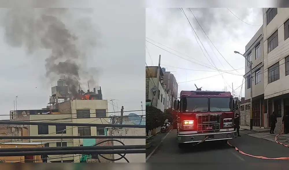 Incendio ocurrió en el quinto piso del inmueble, ubicado detrás del centro de Salud de Bolognesi en Tacna. Fotos: Cortesía. Incendio ocurrió en el quinto piso del inmueble, ubicado detrás del centro de Salud de Bolognesi en Tacna. Fotos: Cortesía.