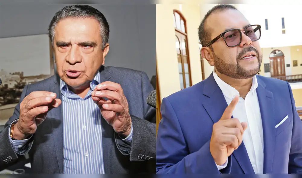 Manuel Llempén y Marcos Gasco toman medidas. Manuel Llempén y Marcos Gasco toman medidas.