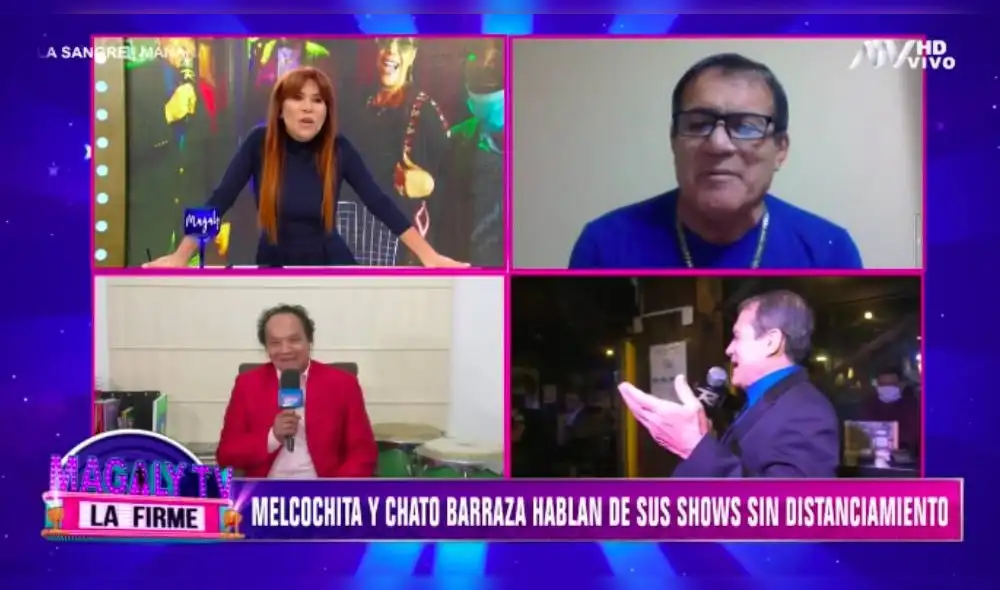 La conductora trató de exponer los motivos que propiciaron las críticas, pero recibió una singular respuesta del popular 'Chato' Barraza. (Foto: Captura ATV) La conductora trató de exponer los motivos que propiciaron las críticas, pero recibió una singular respuesta del popular 'Chato' Barraza. (Foto: Captura ATV)