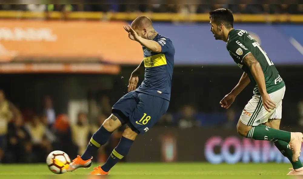 Boca Juniors vs Palmeiras: Dario Benedetto la pisó, se acomodó y sacó un 'misil' para el 2-0 [VIDEO]