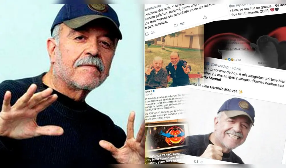 Artistas lamentan la partida de Gerardo Manuel.  Foto: archivo / capturas de Twitter