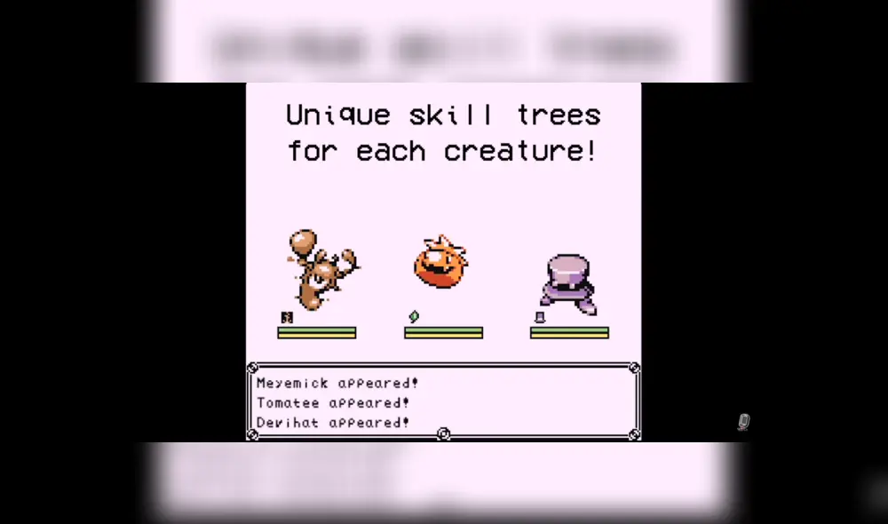 Un nuevo videojuego que homenajea a los primeros títulos de Pokémon y a otros conocidos RPG de antaño.