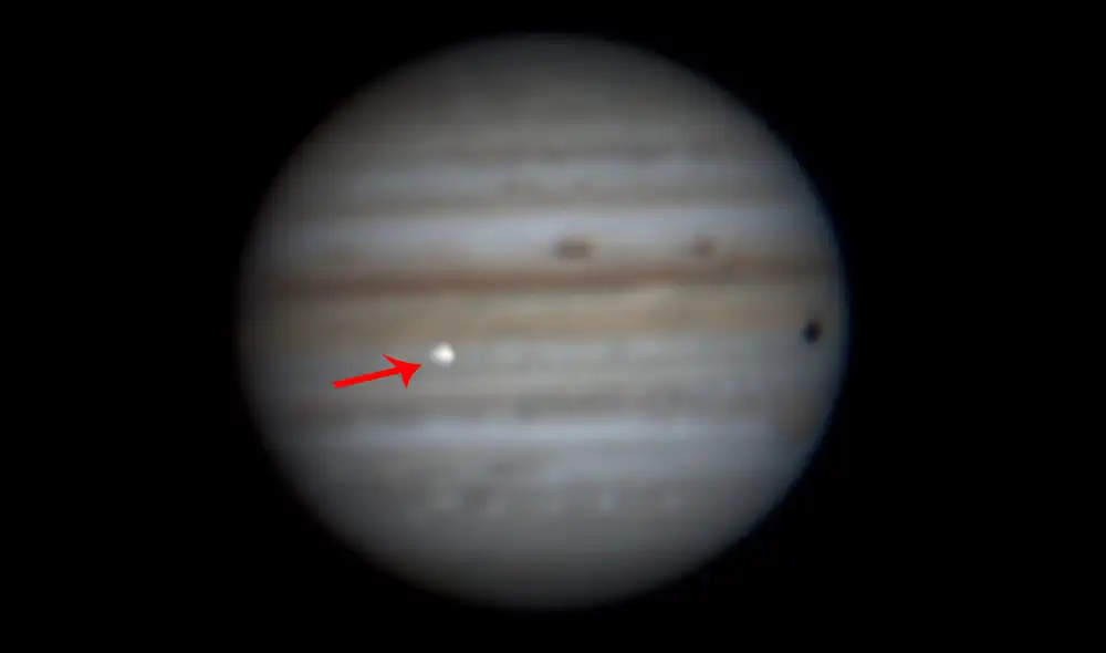 Astrónomo aficionado de Brasil registró el momento del impacto en Júpiter. Foto: José Luis Pereira