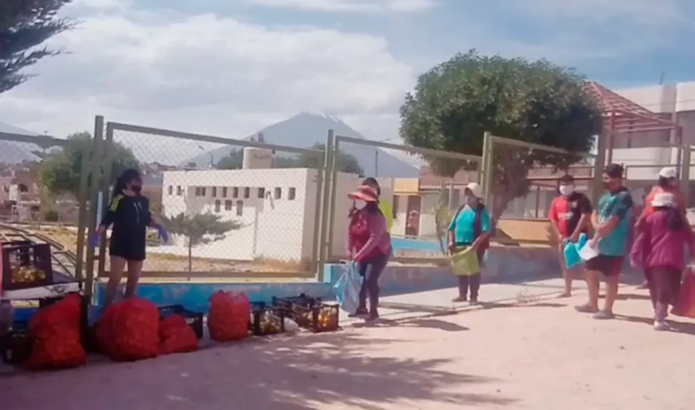 Donativos se entregaron en diferentes distritos de Arequipa. Foto: Captura-Facebook Donativos se entregaron en diferentes distritos de Arequipa. Foto: Captura-Facebook