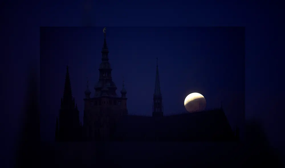 Imagen del último eclipse lunar producido en enero del 2019. Foto: AFP Imagen del último eclipse lunar producido en enero del 2019. Foto: AFP