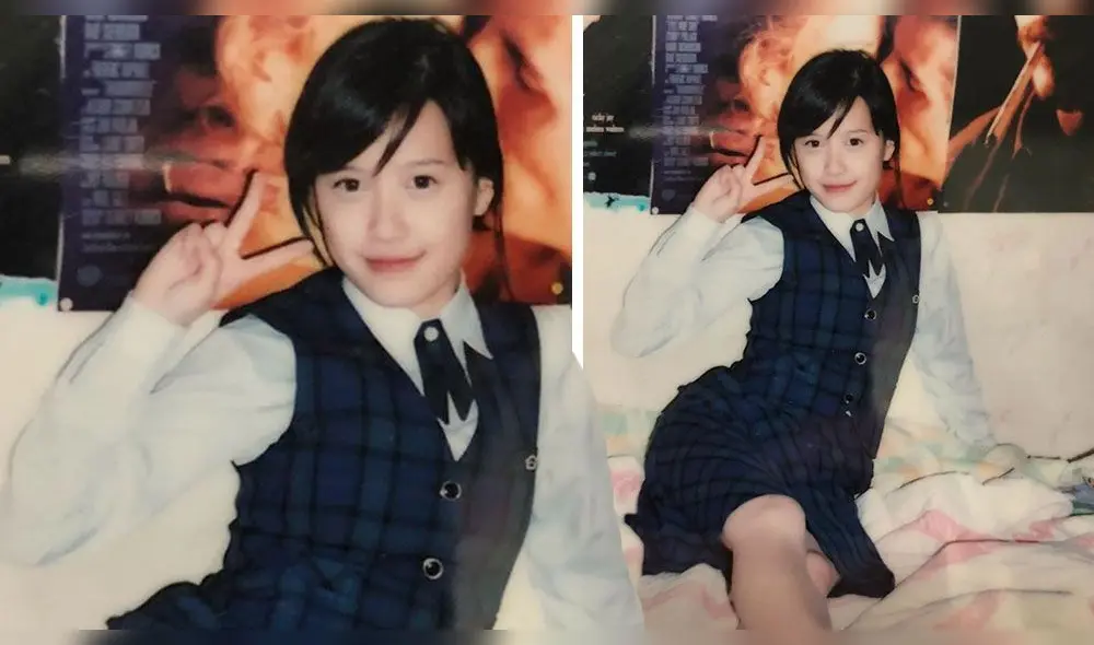 Goo Hye Sun con 12 años vistiendo uniforme escolar. Instagram. 25 de enero 2020.