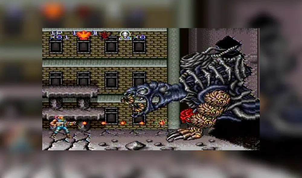 Contra 3 es uno de los videojuegos más populares en la década de los 90. Foto: Captura.