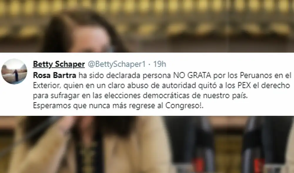 “Rosa Bartra es la mejor congresista en la historia de la República”: frase genera polémica