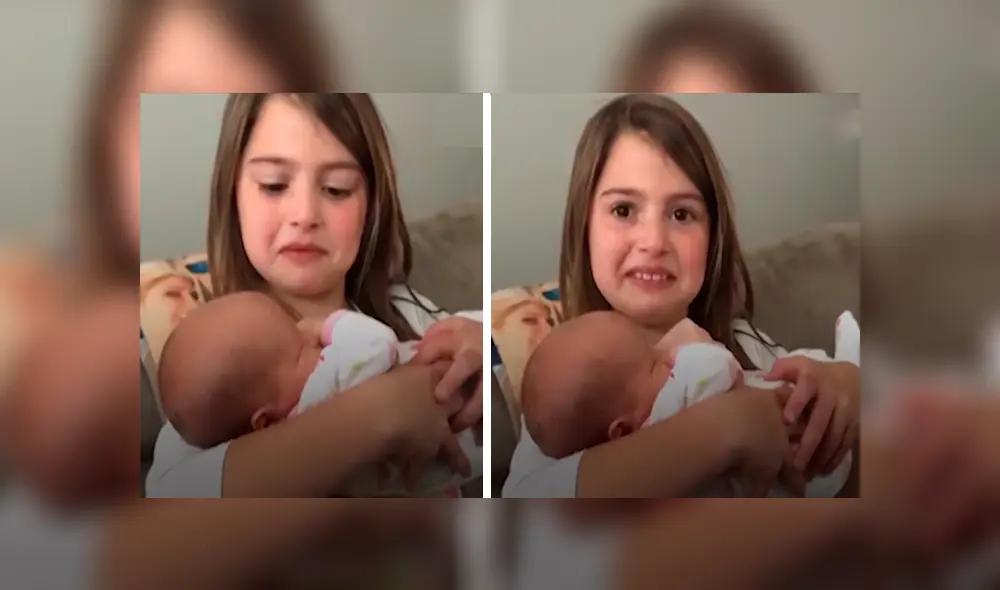 En YouTube, una pequeña se emocionó al conocer a su hermana que estuvo internada en el hospital tras su nacimiento.