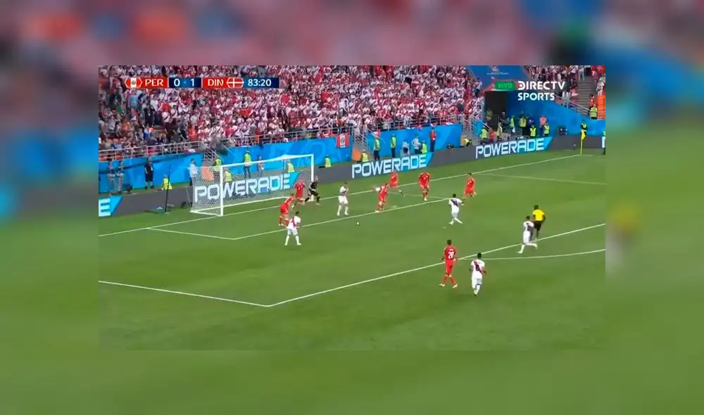 Perú vs Dinamarca: la clara ocasión que se perdió Farfán frente al arco [VIDEO]