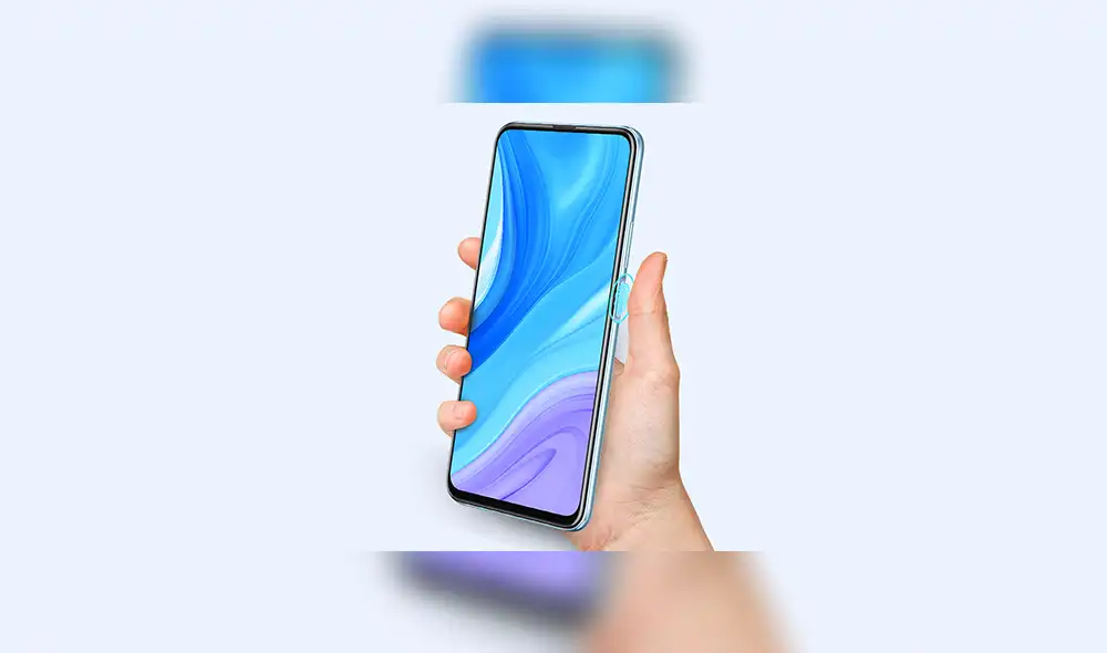El Huawei Y9s cuenta con un lector de huellas ubicado en el lateral derecho, integrado al botón de encendido.