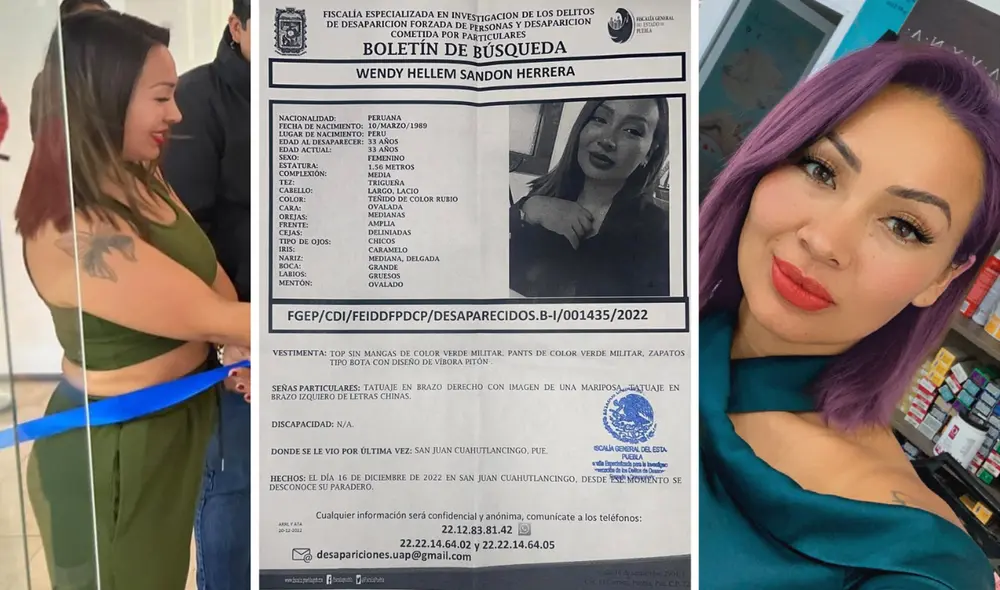 Peruana Wendy Hellem Sandon Herrera lleva desaparecida una semana en México: era acusada de estafa por cuentas falsas en redes sociales. Foto: composición LR/capturas de Facebook/Buscando a Hellen Peruana Wendy Hellem Sandon Herrera lleva desaparecida una semana en México: era acusada de estafa por cuentas falsas en redes sociales. Foto: composición LR/capturas de Facebook/Buscando a Hellen