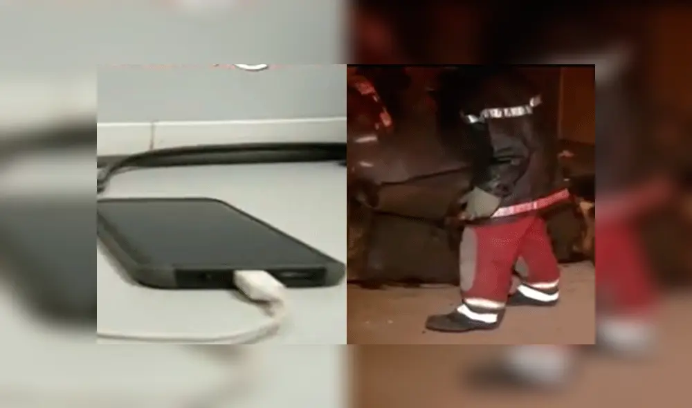 Dejó su celular cargando toda la noche y ocasionó incendio en su vivienda [VIDEO]