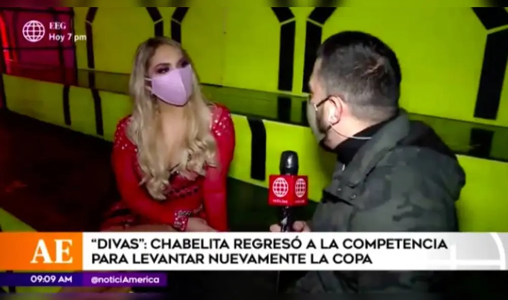 “Claro que sí (está dispuesta a probar los platillos de Christian Domínguez) para ver si está bueno, y si no, que lo mejore”, dijo. | Foto: Captura América TV
