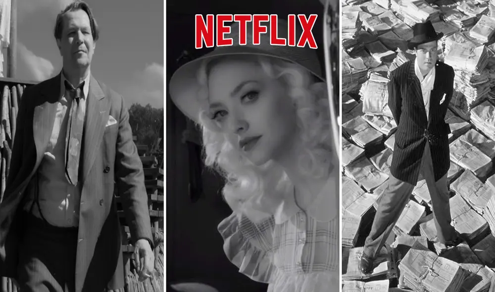 Gary Oldman regreso al cine dando vida a Herman J. Mankiewicz, el mito detrás de Ciudadano Kane. Foto: Netflix