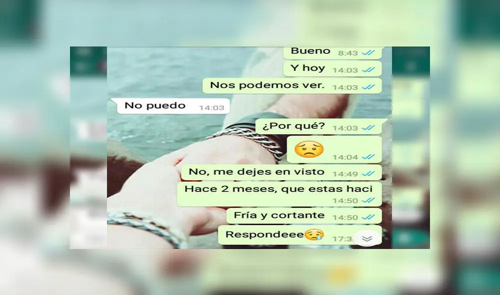 WhatsApp: Chica pone excusas para no ver a su novio y él descubre un triste secreto [FOTOS]