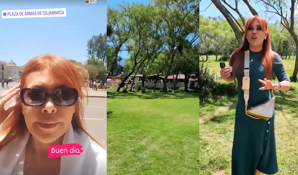 Magaly Medina estaba en Cajamarca al recibir sentencia por difamación a Lucho Cáceres. Foto: composición LR/Instagram/Magaly Medina Magaly Medina estaba en Cajamarca al recibir sentencia por difamación a Lucho Cáceres. Foto: composición LR/Instagram/Magaly Medina