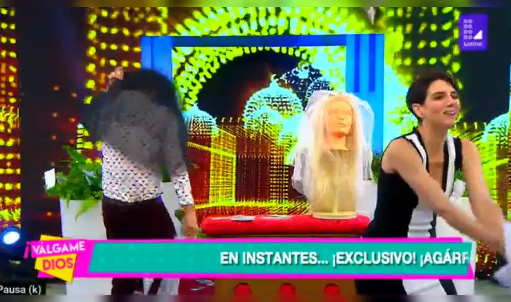 'Peluchín' se viste de viuda para recrear matrimonio de Sheyla Rojas