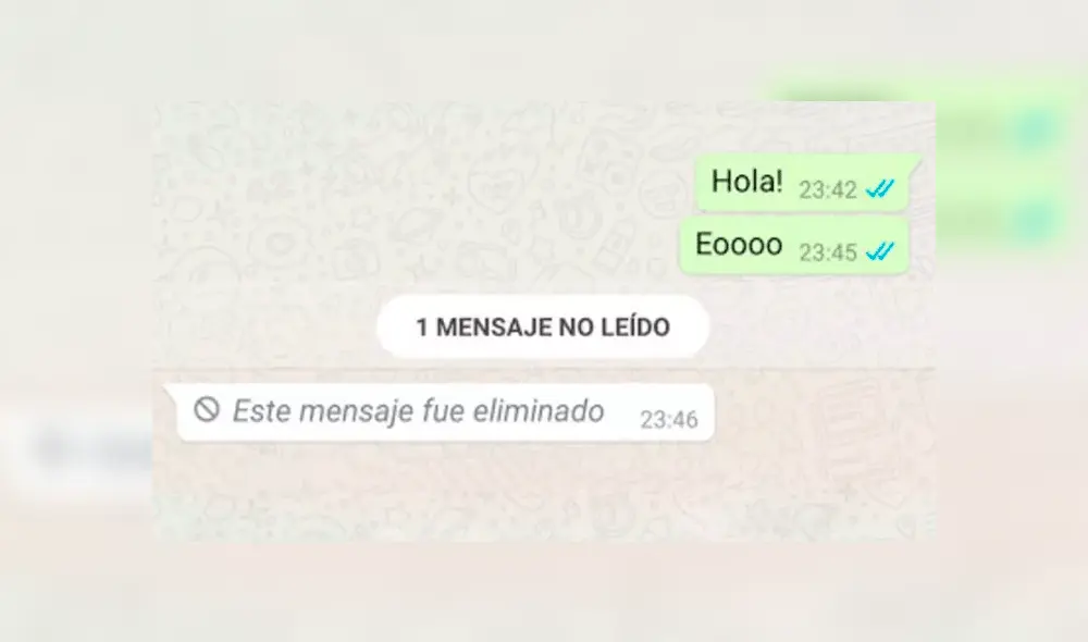 WhatsApp: Conoce la aplicación que muestra qué decían los mensajes eliminados WhatsApp: Conoce la aplicación que muestra qué decían los mensajes eliminados