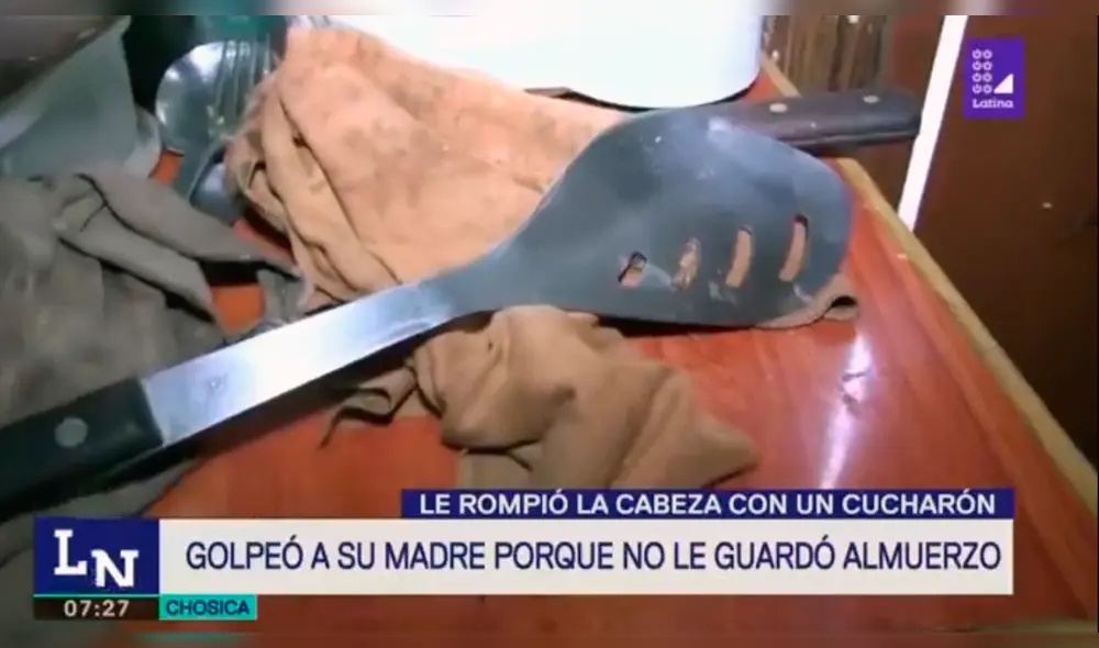 Joven golpea a su madre con un cucharón porque no le guardó comida