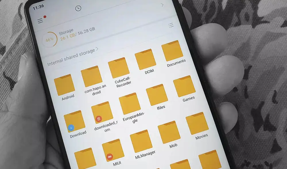 Todos los teléfonos Android tienen una serie de carpetas que podemos explorar. Foto: AndroidPhoria