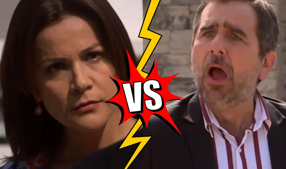 Charito no se quedó callada y se enfrentó a un furioso Diego Montalbán. Foto: composición LR/América TV