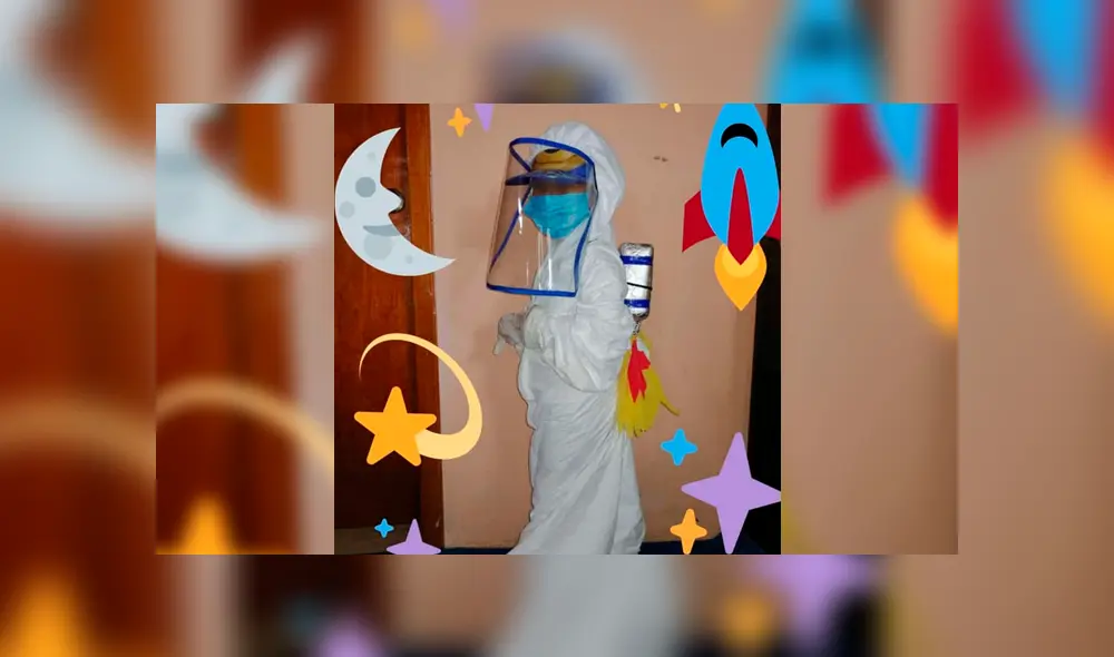 El pequeño causó furor en Facebook y conmovió a miles con su atuendo. Foto: Alohani Cabrera El pequeño causó furor en Facebook y conmovió a miles con su atuendo. Foto: Alohani Cabrera