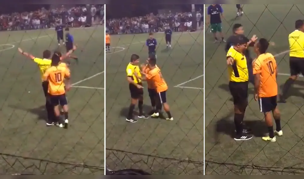 Christian Cueva empuja e insulta a árbitro en campeonato de fulbito. Christian Cueva empuja e insulta a árbitro en campeonato de fulbito.