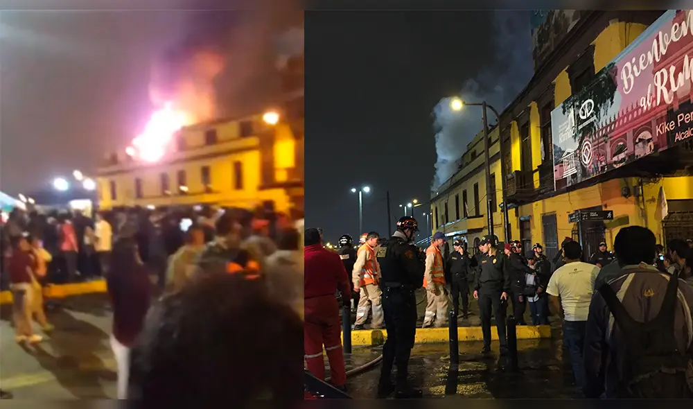 Bomberos controlan incendio suscitado a unas cuadras del Palacio de Gobierno [VIDEO]