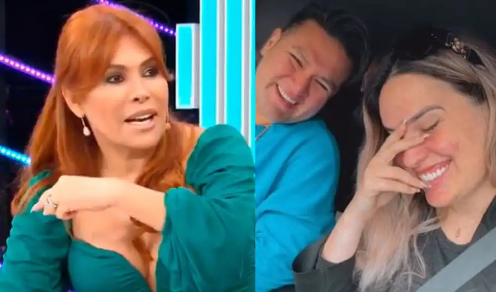 Magaly no cree en felicidad de Cassandra Sánchez de Lamadrid y Deyvis Orozco luego del 'ampay' del cantante en un sauna. Foto: Composición La República/Captura ATV/Cassandra Sánchez de Lamadrid/Instagram