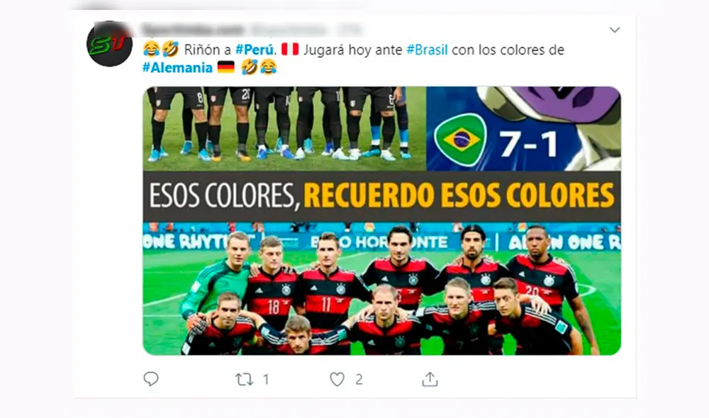 Perú vs Brasil: Alemania fue tendencia en Twitter tras triunfo de la Bicolor. Foto: Captura de Twitter. Perú vs Brasil: Alemania fue tendencia en Twitter tras triunfo de la Bicolor. Foto: Captura de Twitter.